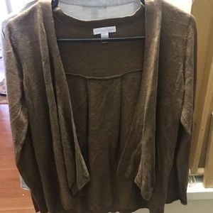 Brown high low cardigan from New York and company